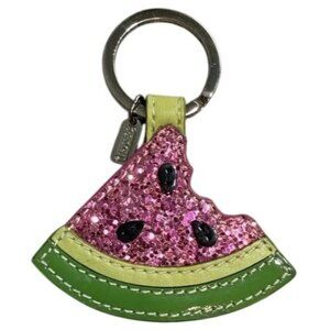 Coach Watermelon Slice Bag Charm with Bite Missing Fruit FOB Keychain Keyring